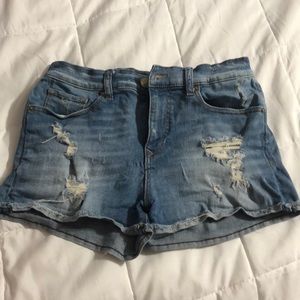 High wasted Express denim shorts